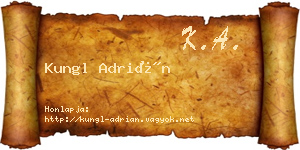 Kungl Adrián névjegykártya